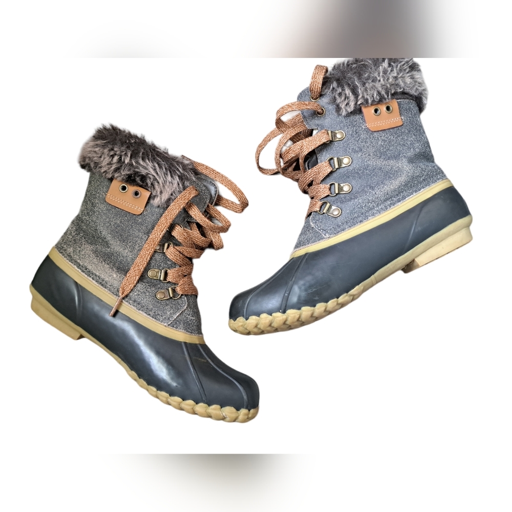 The ORIGINAL SPORTO GENUINE DUCK BOOT leather upper short boots coastal winter 8